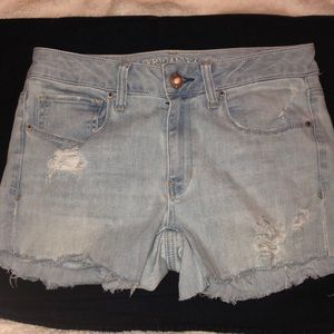 Acid Wash Blue Jean Shorts